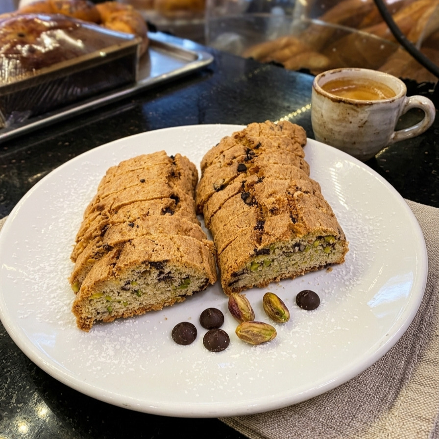 Biscotti (Fıstıklı ve Parça Çikolatalı Kurabiye) 200 Gram
